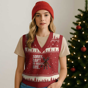 Sorry Cant 99 Nights Bye In The Forest V-Neck Knit Sweater Vest Funny Gamer Gift TS10 Red Beige Print Your Wear