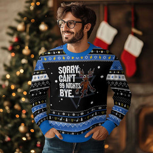 Sorry Cant 99 Nights Bye In The Forest Hanukkah Ugly Sweater Funny Gamer Gift TS10 Black Blue Print Your Wear