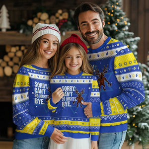 Sorry Cant 99 Nights Bye In The Forest Hanukkah Ugly Sweater Funny Gamer Gift TS10 Royal Blue Gold Print Your Wear