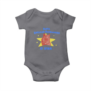 Rats Spelled Backwards Is Star Baby Onesie Sarcastic Rat Meme TS10 Charcoal Print Your Wear