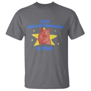Rats Spelled Backwards Is Star T Shirt Sarcastic Rat Meme TS10 Charcoal Print Your Wear