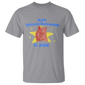 Rats Spelled Backwards Is Star T Shirt Sarcastic Rat Meme TS10 Sport Gray Print Your Wear
