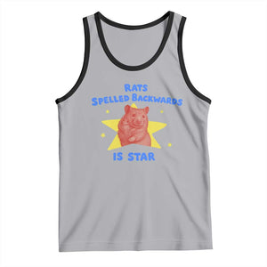 Rats Spelled Backwards Is Star Tank Top Sarcastic Rat Meme TS10 Athletic Heather Black Print Your Wear