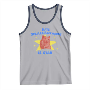 Rats Spelled Backwards Is Star Tank Top Sarcastic Rat Meme TS10 Athletic Heather Navy Print Your Wear