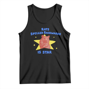 Rats Spelled Backwards Is Star Tank Top Sarcastic Rat Meme TS10 Black Print Your Wear