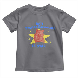 Rats Spelled Backwards Is Star Toddler T Shirt Sarcastic Rat Meme TS10 Charcoal Print Your Wear
