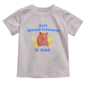 Rats Spelled Backwards Is Star Toddler T Shirt Sarcastic Rat Meme TS10 Ice Gray Print Your Wear