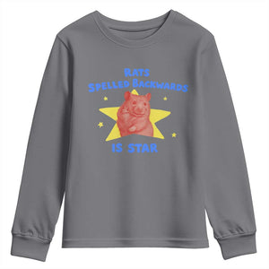 Rats Spelled Backwards Is Star Youth Sweatshirt Sarcastic Rat Meme TS10 Charcoal Print Your Wear