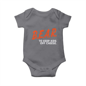 Bear to Keep Kids Off Cheese Baby Onesie TS10 Charcoal Print Your Wear