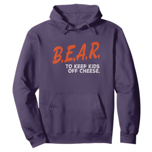 Bear to Keep Kids Off Cheese Hoodie TS10 Purple Print Your Wear