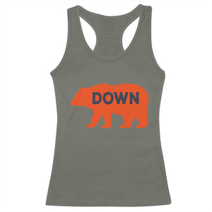 CFB Game Day Apparel Racerback Tank Top Down Vintage Trendy TS10 Military Green Print Your Wear