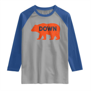 CFB Game Day Apparel Raglan Shirt Down Vintage Trendy TS10 Sport Gray Royal Print Your Wear