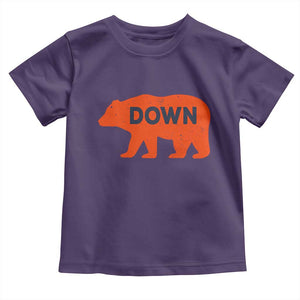 CFB Game Day Apparel Toddler T Shirt - Down Vintage Trendy College Football Tee TS10 Purple Print Your Wear