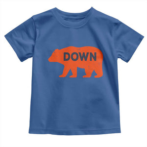 CFB Game Day Apparel Toddler T Shirt - Down Vintage Trendy College Football Tee TS10 Royal Blue Print Your Wear