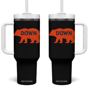 CFB Game Day Apparel Tumbler With Handle Down Vintage Trendy TS10 One Size: 40 oz Black Print Your Wear