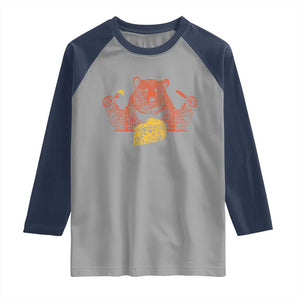 BF Raglan Shirt Let's Eat Cheese Football Fans TS10 Sport Gray Navy Print Your Wear