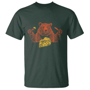 BF T Shirt - Let's Eat Cheese Football Fans Funny Graphic Tee TS10 Dark Forest Green Print Your Wear