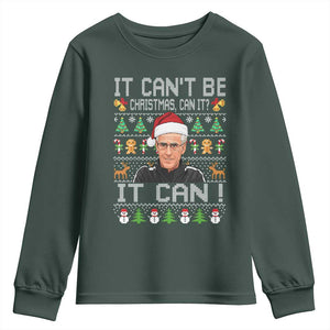 McCarthy It Cant Be Ugly Christmas Youth Sweatshirt Retro Football Fan TS10 Dark Forest Green Print Your Wear