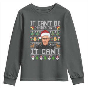 McCarthy It Cant Be Ugly Christmas Youth Sweatshirt Retro Football Fan TS10 Dark Heather Print Your Wear