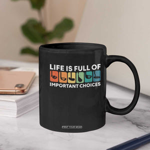 Life is Full of Important Choices Coffee Mug Funny Retro Golfing Clubs Golf Lover Gift TS10 Print Your Wear