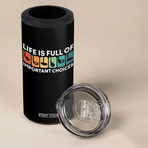 Life is Full of Important Choices 4 in 1 Can Cooler Tumbler Funny Retro Golfing Clubs Golf Lover Gift TS10 Print Your Wear