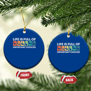 Life is Full of Important Choices Ceramic Ornament Funny Retro Golfing Clubs Golf Lover Gift TS10 1pc Blue Print Your Wear