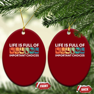 Life is Full of Important Choices Ceramic Ornament Funny Retro Golfing Clubs Golf Lover Gift TS10 Print Your Wear