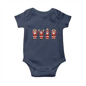 Santa O-H-I-O State Baby Onesie Funny Santa Christmas Ohio Midwestern Party Team TS10 Navy Print Your Wear
