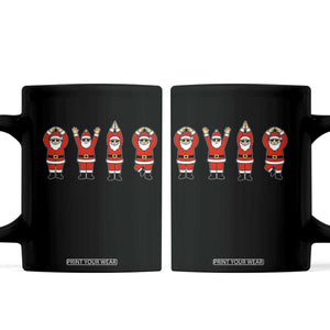 Santa O-H-I-O State Coffee Mug Funny Santa Christmas Ohio Midwestern Party Team TS10 Black Print Your Wear