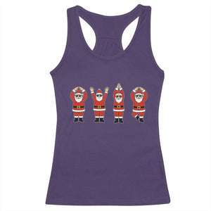 Santa O-H-I-O State Racerback Tank Top Funny Santa Christmas Ohio Midwestern Party Team TS10 Purple Print Your Wear