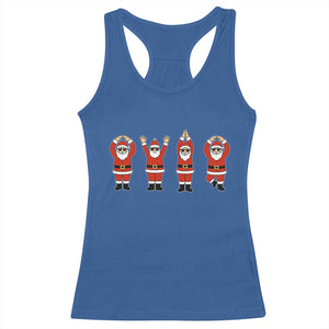 Santa O-H-I-O State Racerback Tank Top Funny Santa Christmas Ohio Midwestern Party Team TS10 Royal Blue Print Your Wear