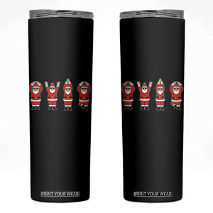 Santa O-H-I-O State Skinny Tumbler Funny Santa Christmas Ohio Midwestern Party Team TS10 Black Print Your Wear