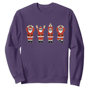 Santa O-H-I-O State Sweatshirt Funny Santa Christmas Ohio Midwestern Party Team TS10 Purple Print Your Wear