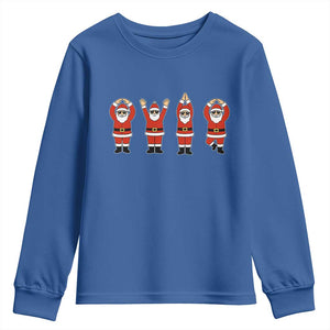 Santa O-H-I-O State Youth Sweatshirt Funny Santa Christmas Ohio Midwestern Party Team TS10 Royal Blue Print Your Wear