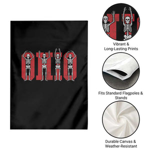 O-H-I-O State Garden Flag Funny Skeletons Ohio Vintage Halloween Team TS10 Print Your Wear