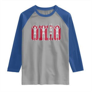 O-H-I-O State Raglan Shirt Funny Skeletons Ohio Vintage Halloween Team TS10 Sport Gray Royal Print Your Wear