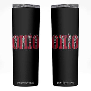 O-H-I-O State Skinny Tumbler Funny Skeletons Ohio Vintage Halloween Team TS10 Black Print Your Wear
