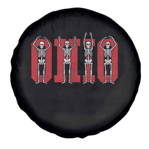 O-H-I-O State Spare Tire Cover Funny Skeletons Ohio Vintage Halloween Team TS10 Print Your Wear