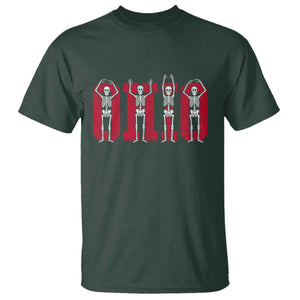 O-H-I-O State T Shirt Funny Skeletons Ohio Vintage Halloween Team TS10 Dark Forest Green Print Your Wear