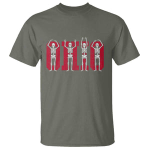 O-H-I-O State T Shirt Funny Skeletons Ohio Vintage Halloween Team TS10 Military Green Print Your Wear