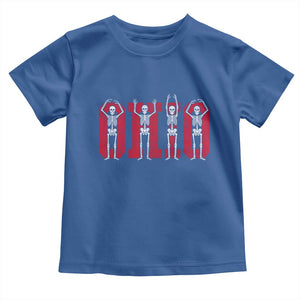 O-H-I-O State Toddler T Shirt Funny Skeletons Ohio Vintage Halloween Team TS10 Royal Blue Print Your Wear