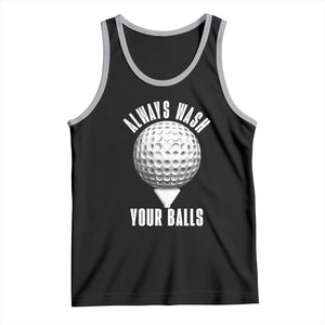 Funny Golf Tank Top Always Wash Your Balls Meme TS10 Black Athletic Heather Print Your Wear