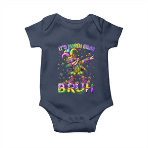 It's Mardi Gras Bruh Baby Onesie Dabbing Boy Kids TS10 Navy Print Your Wear