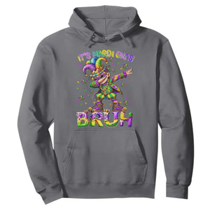 It's Mardi Gras Bruh Hoodie Dabbing Boy Kids TS10 Charcoal Print Your Wear