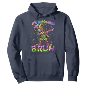 It's Mardi Gras Bruh Hoodie Dabbing Boy Kids TS10 Navy Print Your Wear