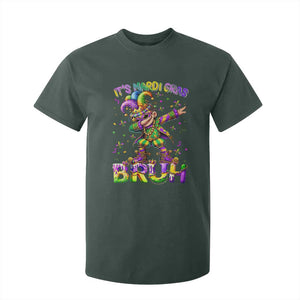 It's Mardi Gras Bruh T Shirt For Kid Dabbing Boy Kids TS10 Dark Forest Green Print Your Wear