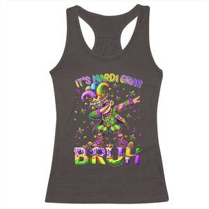 It's Mardi Gras Bruh Racerback Tank Top Dabbing Boy Kids TS10 Dark Chocolate Print Your Wear