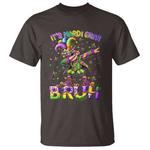 It's Mardi Gras Bruh T Shirt Dabbing Boy Kids TS10 Dark Chocolate Print Your Wear