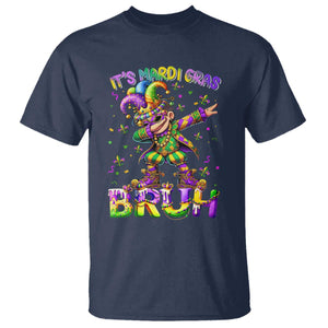 It's Mardi Gras Bruh T Shirt Dabbing Boy Kids TS10 Navy Print Your Wear