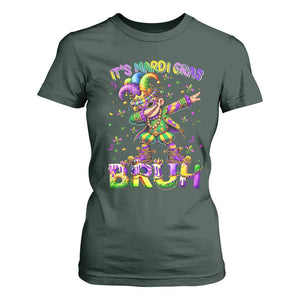 It's Mardi Gras Bruh T Shirt For Women Dabbing Boy Kids TS10 Dark Forest Green Print Your Wear